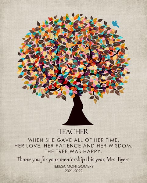 Custom Gift for Teacher Art Proof for Teresa M.