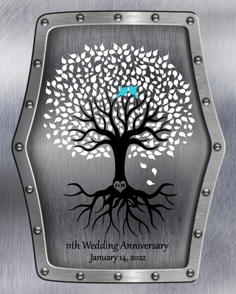 Custom 11 Year Anniversary Gift Art Proof for Malissa W.