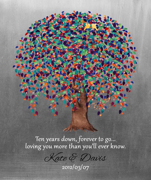 Custom 10 Year Anniversary Gift Art Proof for Kate B.