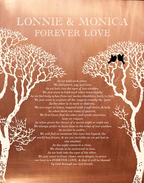 Personalized 7 Year Anniversary Gift Custom Art Proof for Lonnie F.