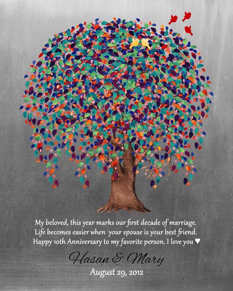 Custom 10 Year Anniversary Gift Art Proof for Mary J.