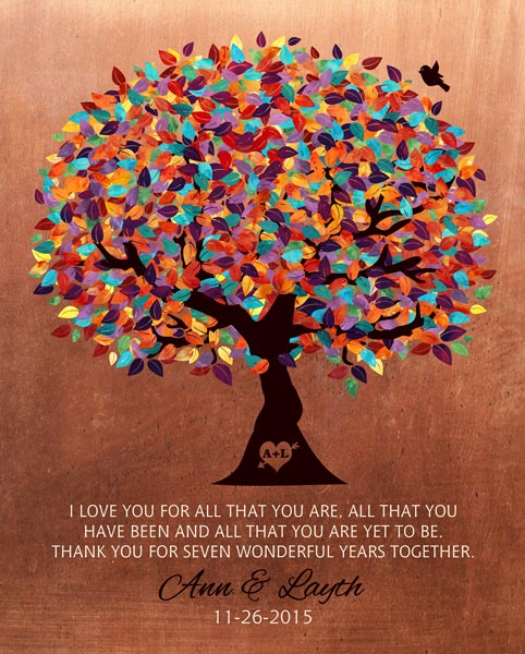 Personalized 7 Year Anniversary Gift Custom Art Proof for Ann Marie T.