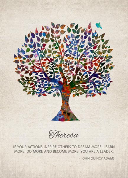 Personalized Mentor gift art print for Alexis Hartberger