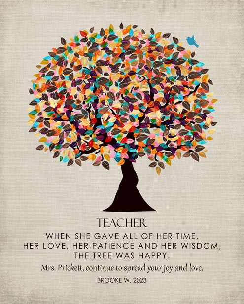Personalized teacher gift art print for Alison Walker