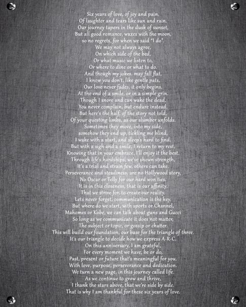 Custom Poem Print for Alvin R