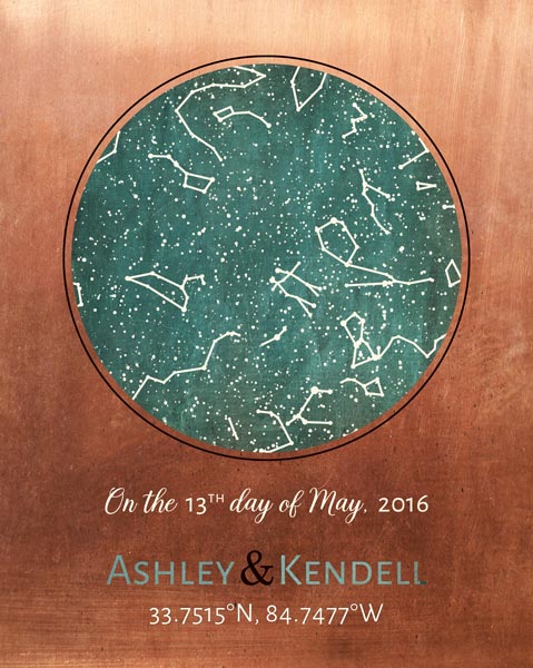Personalized metal art print