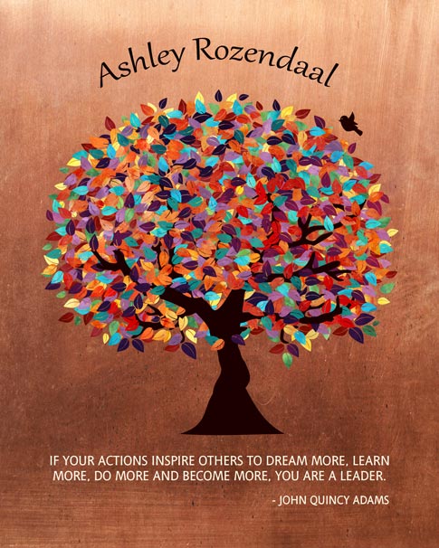 Paper Print. Gift for Mentor Leadership Quote #1429. Personalized retirement gift for Ashley R.