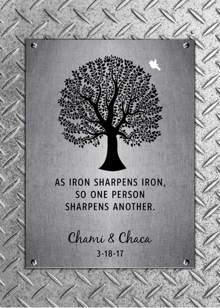 Personalized metal art print