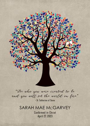 Paper Print. Confirmation Gift for Girl #1458. Personalized confirmation gift for girl gift for Carol D.