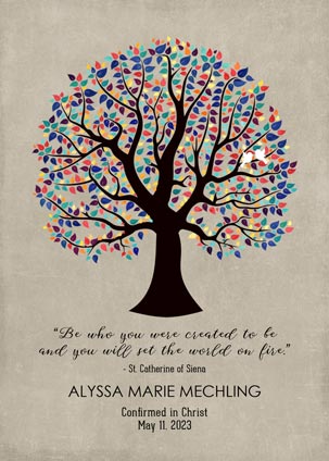 Personalized st. catherine of siena gift art print for Catherine Peters