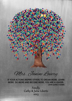 Paper Print. Retirement Gift for Teacher #1511. Personalized teacher retirement gift for Cathy L.