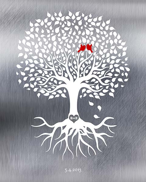 8x10 Illustration of 10th anniversary gift art print on Paper Art Print