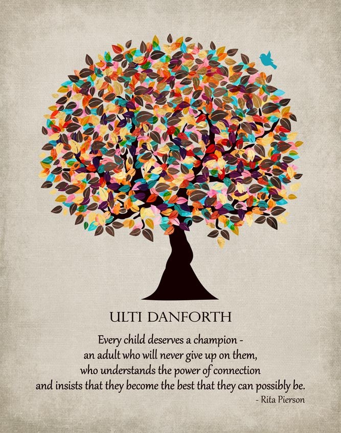 Paper Print. Rita Pierson Teacher Quote #1321. Personalized end of school gift for Erin S.
