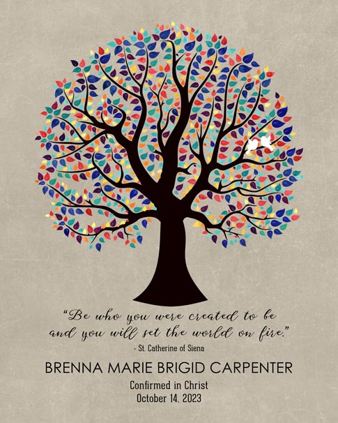 Personalized confirmation in Christ gift Paper Print