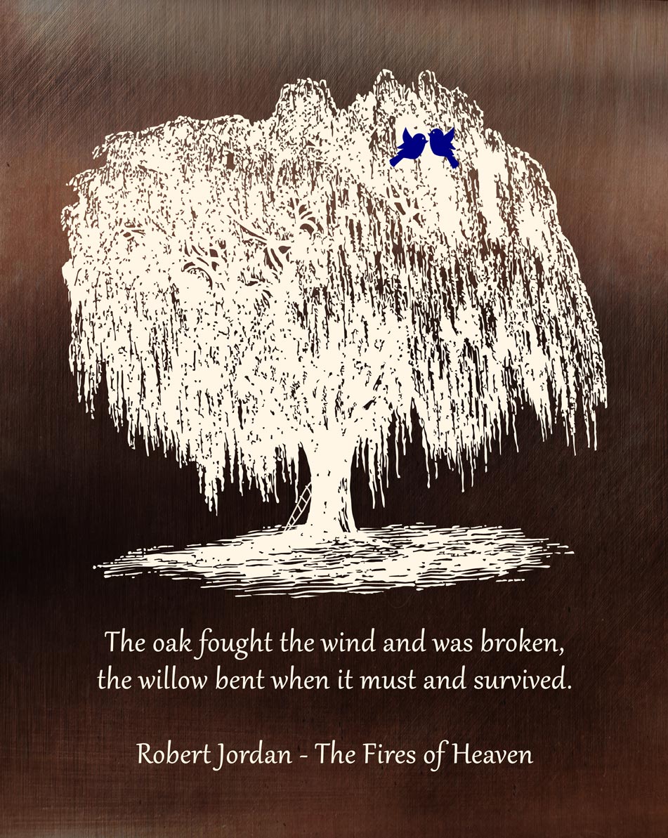 Metal Art Plaque. Willow Tree on Bronze 9 Year Anniversary Gift for Wife #1380. Personalized willow anniversary gift for Jason L.