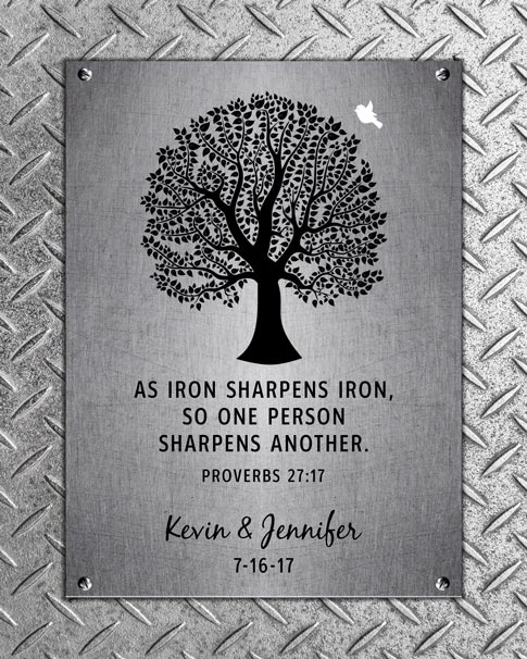 Paper. Iron Anniversary Gift for Husband 6 Years #1901. Personalized 6th anniversary gift for Jennifer S.
