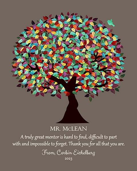 8x10 Illustration of mentor gift art print on Paper
