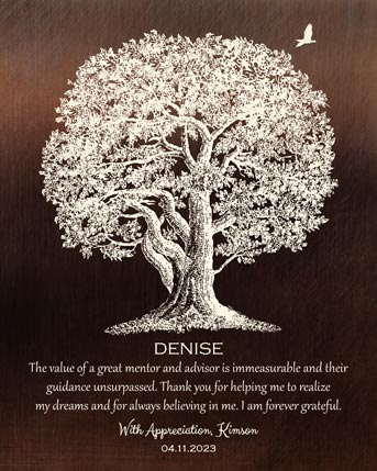 Canvas Print. Mentor Advisor Thank You Gifts #1397. Personalized advisor gift gift for Kimson J.