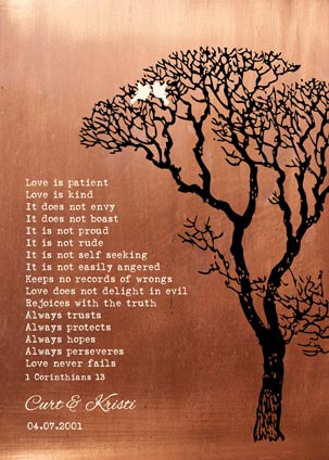 Personalized 22 anniversary art print for Kristina Abbott