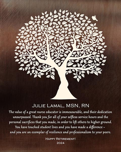 Nurse Educator Retirement Farewell Gift From College University – Custom Art Print for Lori K