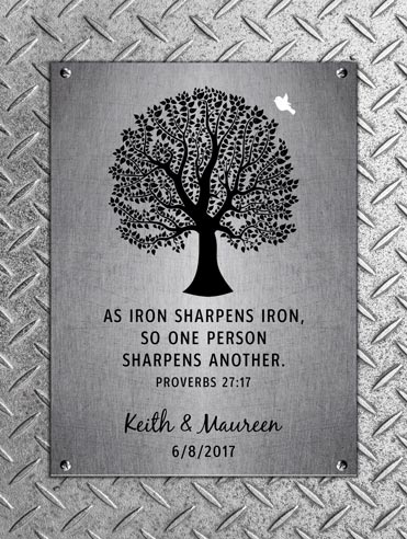 Metal. 6th Anniversary Iron Gift for Him #1901. Personalized iron anniversary gift for Maureen N.