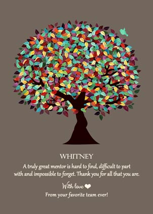 Paper Print. Employee Appreciation Gift #1201. Personalized employee of the month gift for Tracy R.