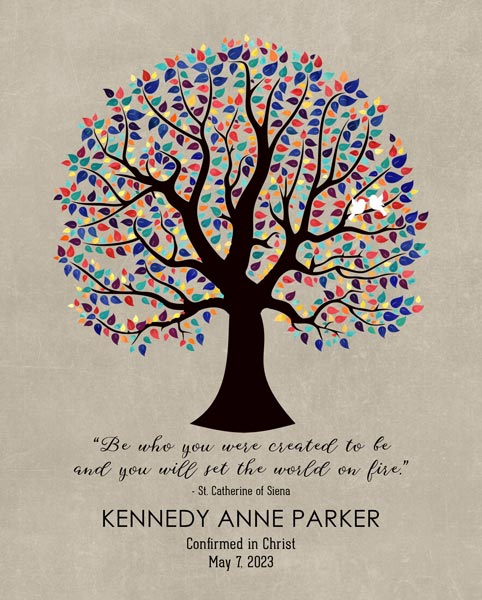 Personalized faith confirmation gift art print for Wendy Parker