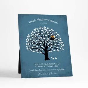 Magnolia Tree Memorial Desktop Plaque Gift for Bereaved Parents D-1207