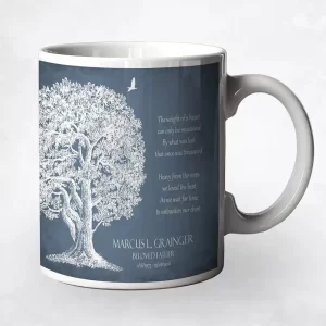 White Oak Tree Memorial Coffee Mug Gift for Bereaved Family M-1329