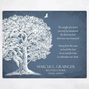White Oak Tree Memorial Wall Plaque Gift for Bereaved Family LTC-1329