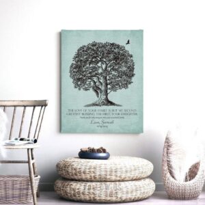 Brides Family Gift | Second Greatest Blessing | Large Oak Tree | Gift from Groom | Mother of Bride | Mother-In-Law Custom Art Print #LT-1158