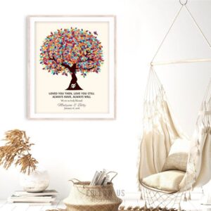 Loved You Then Love You Still Always Have Colorful Wedding Tree Personalized Tin 10 Year Anniversary Gift #1284