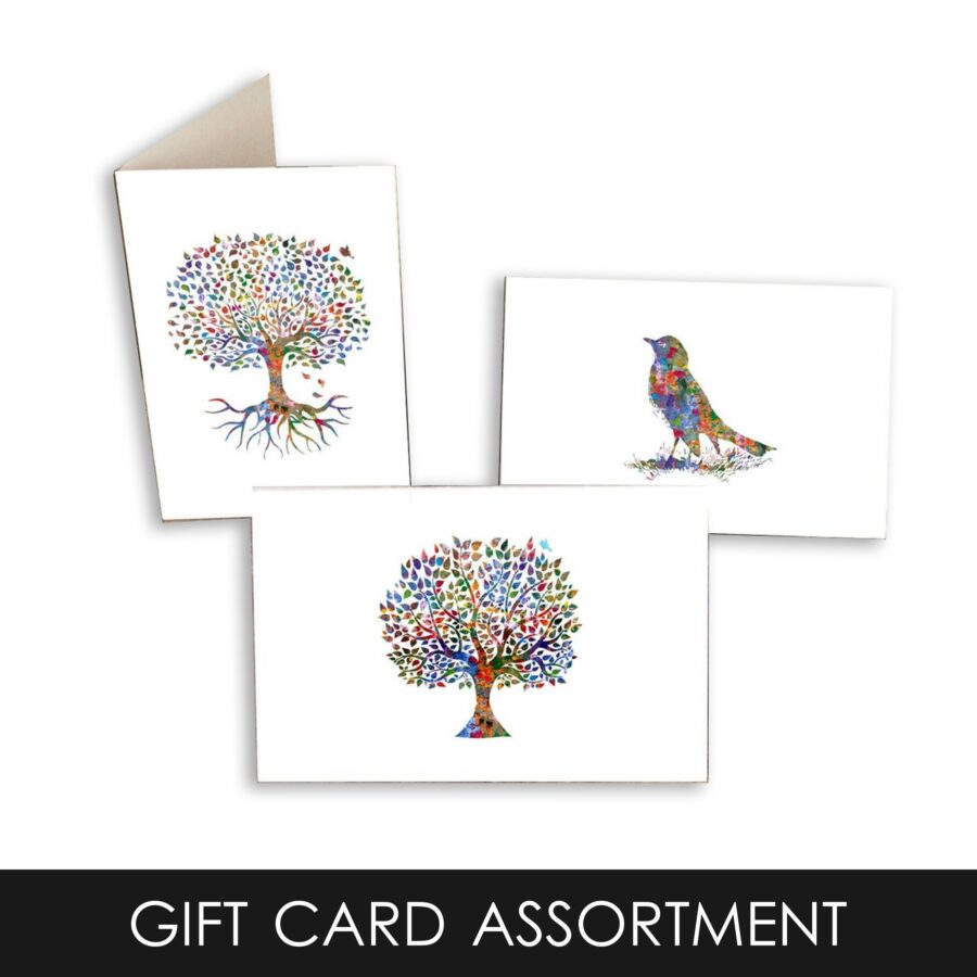 Assorted Mini Watercolor Note Cards - Set of 6
