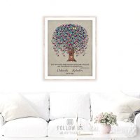 10 Year Tin Anniversary, Corinthians 13, 10th Anniversary, Weeping Willow Tree, Personalized - Metal, Paper or Canvas Custom Print WWT 1507