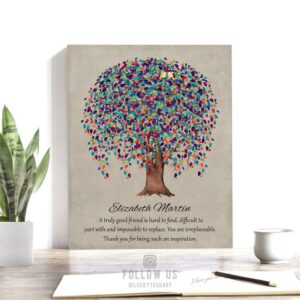 Personalized Gift For Friend, Truly Great Friend, Weeping Willow Tree, Gift for BFF, Custom Art Print – on Paper, Canvas or Metal WWT #1508