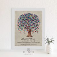 Personalized Gift For Friend, Truly Great Friend, Weeping Willow Tree, Gift for BFF, Custom Art Print - on Paper, Canvas or Metal WWT #1508