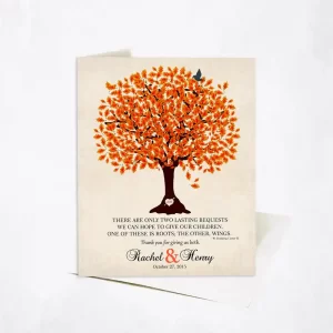 Oak Tree Wedding Card Gift for Parents C-1101