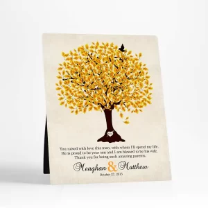 Oak Tree Wedding Desktop Plaque Gift for Mother Of The Groom D-1102