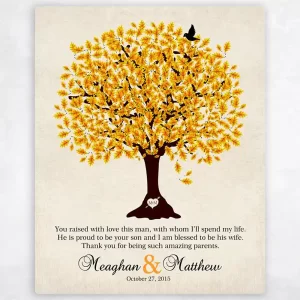 Oak Tree Wedding Wall Plaque Gift for Mother Of The Groom LTC-1102