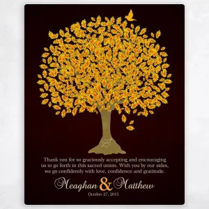 Oak Tree Wedding Wall Plaque Gift for Mother Of The Groom LTC-1105