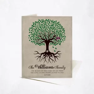 Tree with Roots Wedding Card Gift for Bride And Groom C-1109