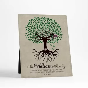 Tree with Roots Wedding Desktop Plaque Gift for Bride And Groom D-1109