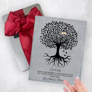 Rooted Tree Silhouette Father's Day Gift Delivery Box Gift for Dad TOY-1113
