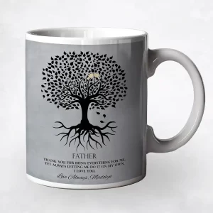 Rooted Tree Silhouette Father's Day Coffee Mug Gift for Dad M-1113