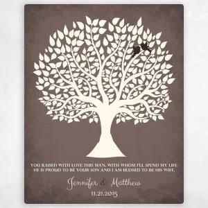 Tree Silhouette Wedding Wall Plaque Gift for Mother Of The Groom LTC-1116