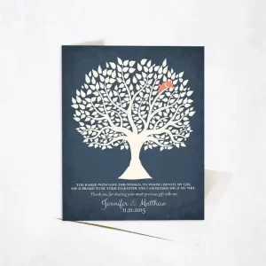 Tree Silhouette Wedding Card Gift for Mother Of The Bride C-1117