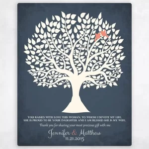 Tree Silhouette Wedding Wall Plaque Gift for Mother Of The Bride LTC-1117