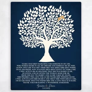 Tree Silhouette Wedding Wall Plaque Gift for Mother Of The Bride LTC-1119