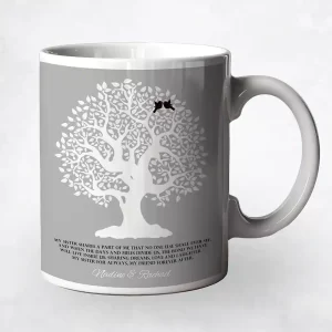 White Knotty Tree Wedding Coffee Mug Gift for Sister M-1121