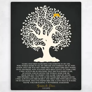 Knotty Tree Wedding Wall Plaque Gift for Mother Of The Bride LTC-1125